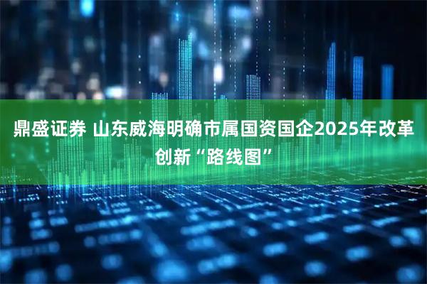 鼎盛证券 山东威海明确市属国资国企2025年改革创新“路线图”