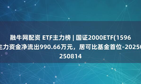 融牛网配资 ETF主力榜 | 国证2000ETF(159628)主力资金净流出990.66万元，居可比基金首位-20250814