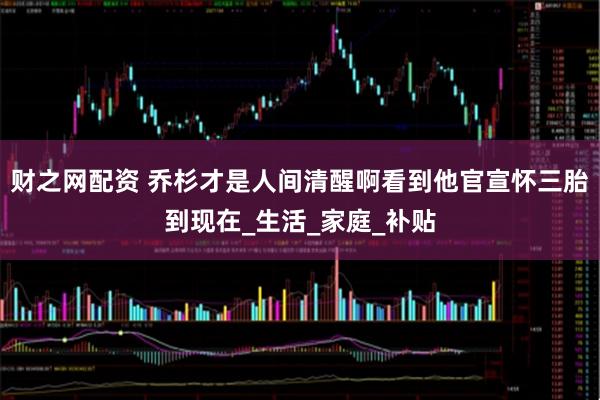 财之网配资 乔杉才是人间清醒啊看到他官宣怀三胎到现在_生活_家庭_补贴