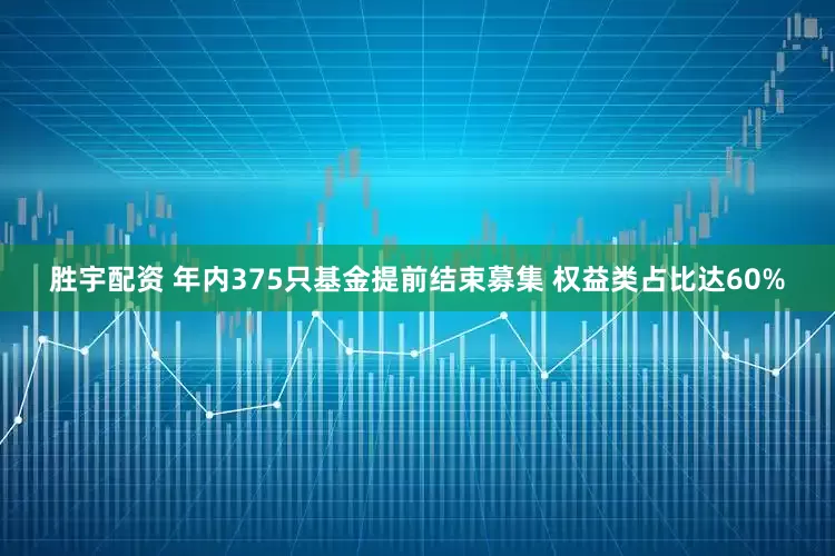 胜宇配资 年内375只基金提前结束募集 权益类占比达60%